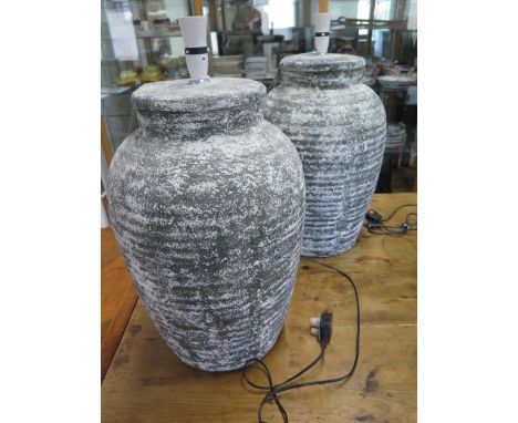 A pair of new rustic table lamps - Height 50cm