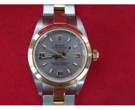 A ladies Rolex bi metal oyster perpetual superlative chronometer 2000/2001 ladies bracelet wristwatch - 24mm case - model 761