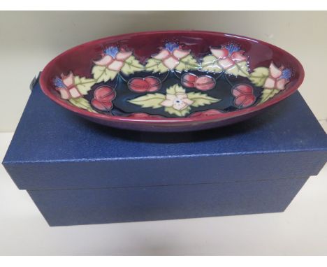 A Moorcroft collectors club dish 919 - Width 23cm - in good condition - boxed 
