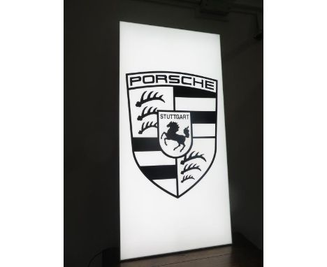 An electric Porsche car showroom light - 120cm x 60cm 