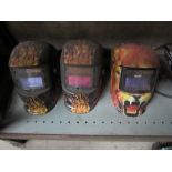 3 x Welding helmets