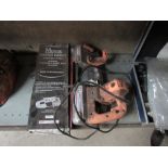 Quantity of band saw blades and a Chicago band saw