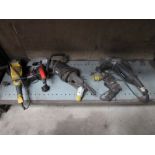 Wolf 9" 240 volt angle grinder, Black and Decker belt sander,