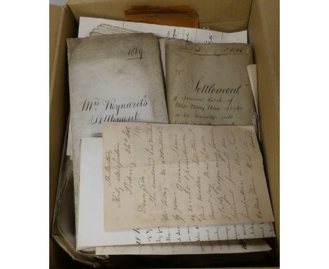 Documents - Yorkshire - Reynard &amp; Locke Family.&nbsp;&nbsp;1845-1880's. Original bundle of documents &amp; papers with 18