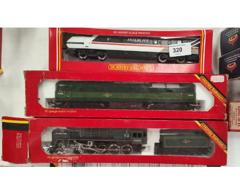 Hornby: Two 00-gauge boxed Locomotives R.060 B.R. Diesel Brush Type 4, R065 B.R. 20-10-0 Evening Star; with Intercity Model 