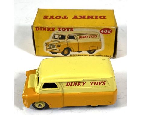 DINKY TOYS: 482 Bedford 10 CWT Van 'Dinky Toys' two tone light and dark yellow in original box.....Provenance - a collection 