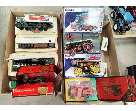 Two Corgi Vintage Glory steam tractors with boxes, other similar Corgi trucks etc mainly boxed (8) 