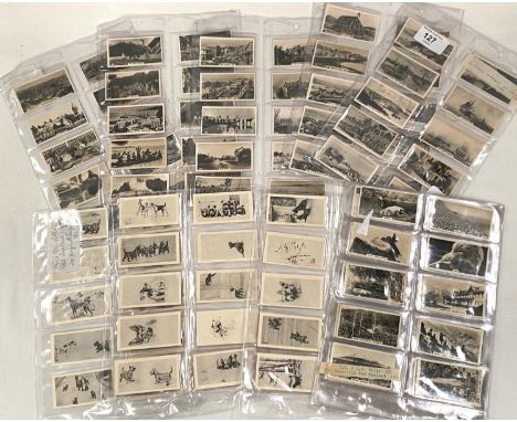 A selection of cigarette cards:&nbsp; New Zealand Māori life 1926 50; Will's etching 1926, 26; Beautiful New Zealand 1926, 50