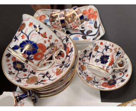 A 19th century Royal Crown Derby style part tea service etc. 