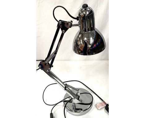 A Salter 200lb hanging set of scales, another set of scales and a modern angle poise lamp; a vintage cheese (?) press; a vint