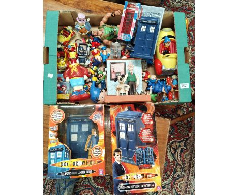 A boxed Doctor Who T.A.R.D.I.S, another boxed Doctor Who item and a selection of loose Noddy and related vehicles etc 