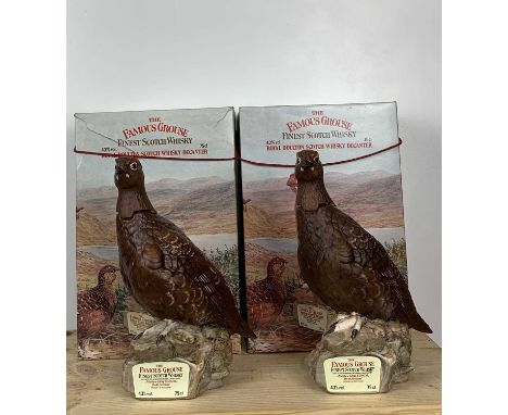 2 Famous Grouse Ceramic Decanters 75cl from 1980’s 2 Famous Grouse Ceramic Decanters 75cl from 1980’s (in Original Presentati
