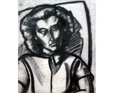 Attributed to Theodore Major (1908-1999), untitled, portrait, 43cm x 53cm, glazed and framed. Provenance - Bonham's Chester 3