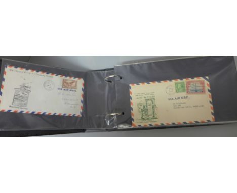 Stamps; an album of mainly first flight covers from 1929 onwards with some other flight related covers (42) 