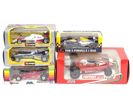 Polistil, Onyx &amp; Bburago, a boxed F1 Formula 1 Racing Car group. Although unchecked for completeness condition appear Goo