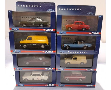 Corgi &amp; Lledo, a boxed Group of 1:43 Scale Ford Vanguard Models. Although unchecked for completeness condition appear Goo