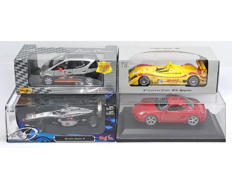 Maisto &amp; similar, 1:18 Scale, Grand Prix, Racing &amp; similar, a boxed Car group. Although unchecked for completeness co