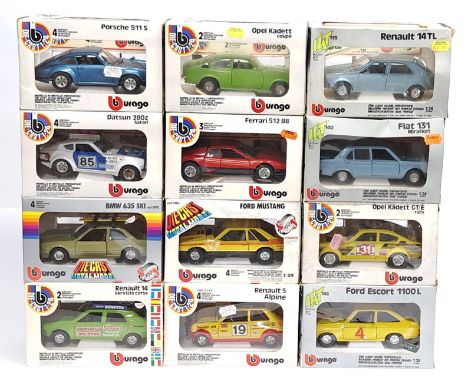 Bburago, 1:24&nbsp;Scale, a boxed Car group. Although unchecked for completeness condition appear Good to Good Plus within Go