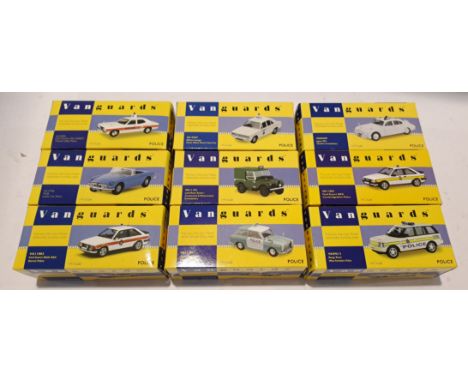 Lledo, a boxed Group of 1:43 Scale Police Vanguards. Although unchecked for completeness condition appears Good to Good Plus 