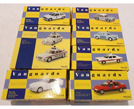 Lledo, a boxed Group of 1:43 Scale Police Vanguards. Although unchecked for completeness condition appear Good to Good Plus w