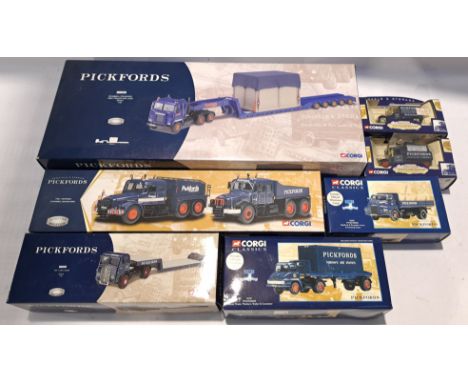 Corgi, a boxed Group of Mixed Scale "Pickfords" Vehicles. Although unchecked for completeness condition appears Good to Good 