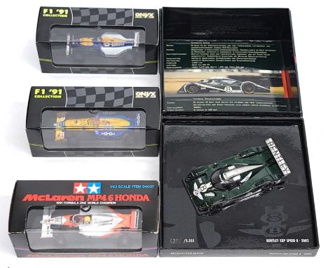 Onyx, Minichamps &amp; Tamiya, 1:43 scale, F1 Formula 1 Racing Cars group. Although unchecked for completeness condition appe