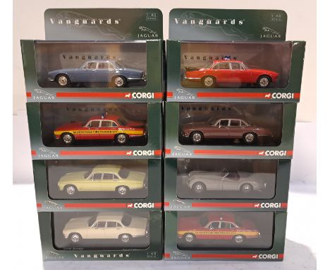 Corgi &amp; Lledo, a boxed Group of 1:43 Scale Jaguar Vanguard Models. Although unchecked for completeness condition appear G