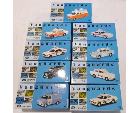 Lledo, a boxed Group of 1:43 Scale Police Vanguards. Although unchecked for completeness condition appear Good to Good Plus w