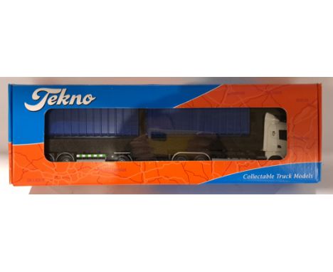 Tekno, a boxed 1:50 Scale Scania R HL HKRAM TB 9543 Truck &amp; Trailer. Although unchecked for completeness condition appear