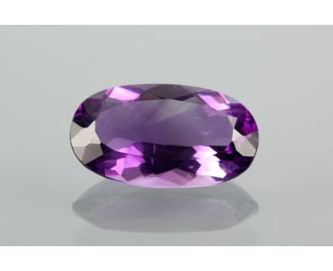 UNMOUNTED AMETHYST the oval stone approximately 12.73 carats