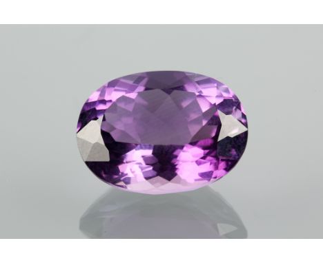 UNMOUNTED AMETHYST the oval stone approximately 13.95 carats