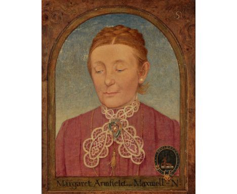 *MAXWELL ASHBY ARMFIELD (1882-1972) Portrait of the Artist's Mother, Margaret Armfield nee Maxwell , depicted bust-length in 