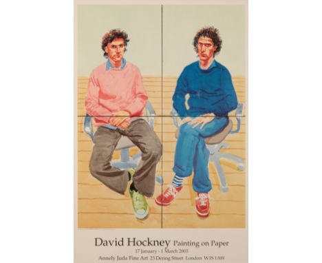 * AFTER DAVID HOCKNEY (b. 1937) 'Painting on Paper', an exhibition poster for a Hockney exhibition at Annely Juda Fine Art, 2