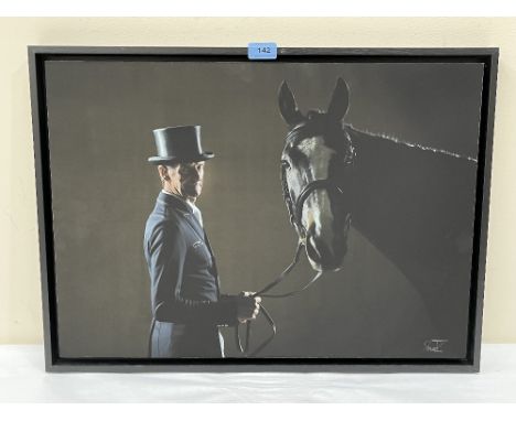 CHRISTIAN SCHWETZ. BRITISH 1967-2022 Equestrian portrait group. Photographic print 16½' x 23¼'. Prov: The artist's studio