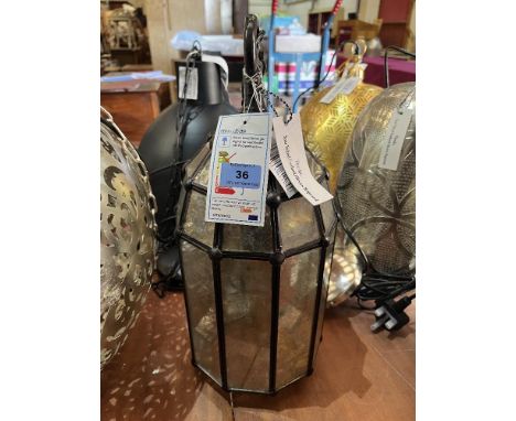 A hanging wall lantern. 17' high. Emporio Arts