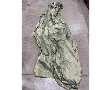 A pair of green silk curtains. Unlined 120' wide x 144' drop approx. each curtain