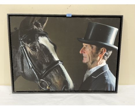 CHRISTIAN SCHWETZ. BRITISH 1967-2022 Equestrian portrait group. Photographic print on board. 23½' x 33'. Prov: The artist's s