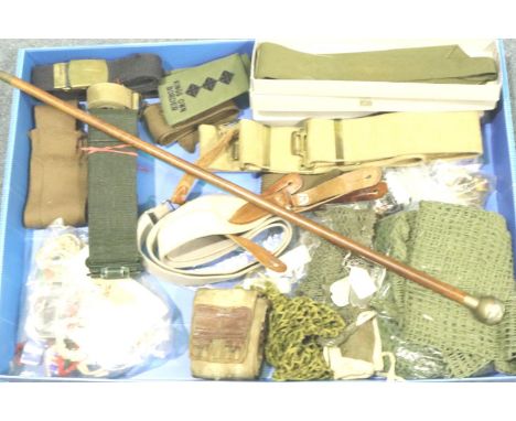 British RAF Warrant Officers swagger stick with damage to pommel c1939 with other military items. P&amp;P Group 2 (£18+VAT fo