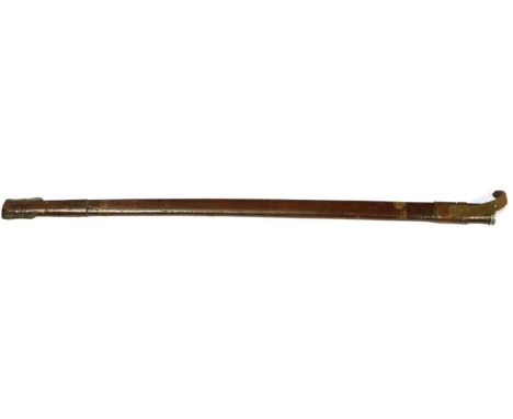 An early 20th century leather scabbard with sword hanger. P&amp;P Group 2 (£18+VAT for the first lot and £3+VAT for subsequen