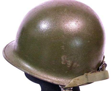 American WWII M1 swivel bale helmet with Westinghouse liner. P&amp;P Group 2 (£18+VAT for the first lot and £3+VAT for subseq