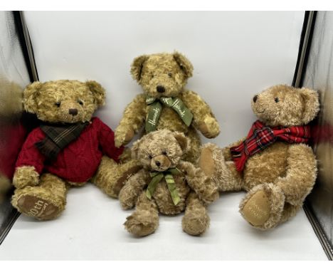 Four Vintage Harrods Teddy Bears. 