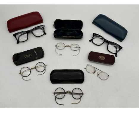 Collection of Six Vintage Spectacles and Glasses. 
