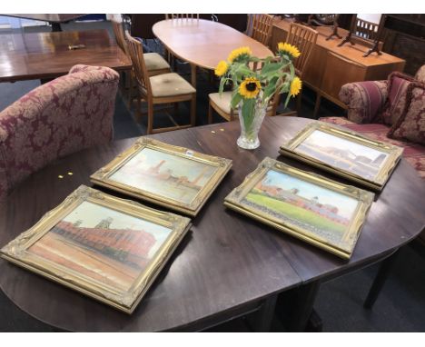 M. R. Prenelle, four oils, signed, 'South Hetton Colliery', 'Lady Durham Colliery', 'Dean and Chapter Colliery', 'Horden Coll