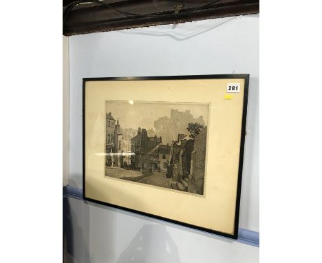 Etching by Leonard Squirrel and another by Stanley Anderson