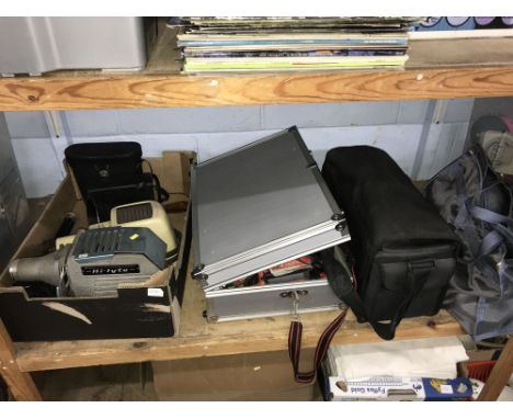 Shelf of assorted tools etc