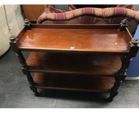 Victorian mahogany three tier buffet