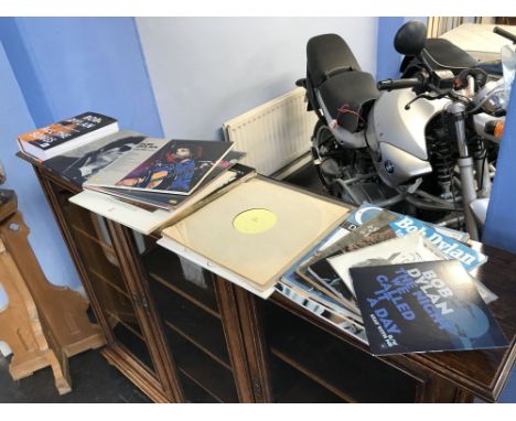 A collection of Bob Dylan albums, books etc