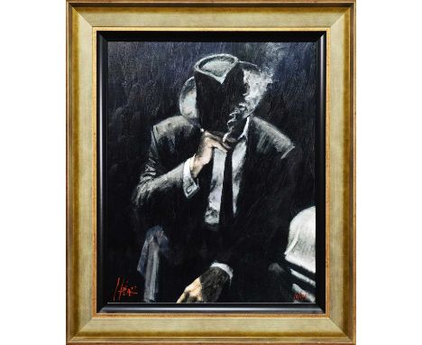 FABIAN PEREZ (ARGENTINIAN b. 1967), BUENOS AIRES NIGHT limited edition hand-embellished giclee print on canvas board, signed 
