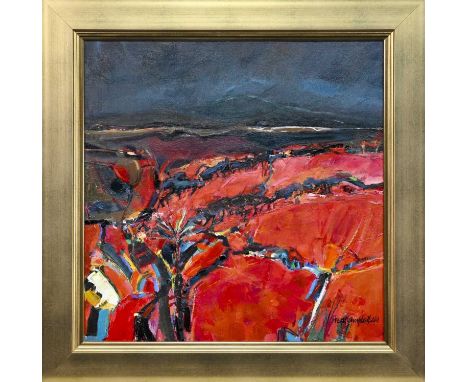 * SHELAGH CAMPBELL, EVENING LIGHT, PROVENCE acrylic on canvas, signed, titled and dated 2011 verso framedimage size 61cm x 61