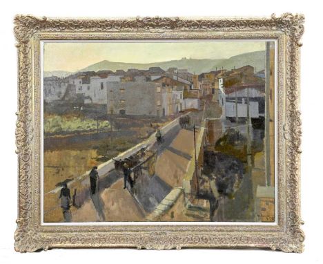 * KEN HOWARD OBE RA RBA NEAC (BRITISH 1932 - 2022), TUSCANY oil on canvas, signedframed image size 72cm x 92cm, overall size 
